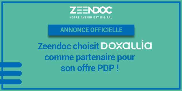 Zeendoc choisit Doxallia comme partenaire pour son offre PDP !